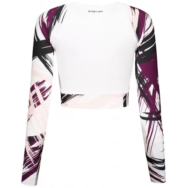  Hochwertiges Funktions-Crop-Top mit langen Ärmeln für Damen ALTISPORT VOJ/ALW039TR04 WEIß 
