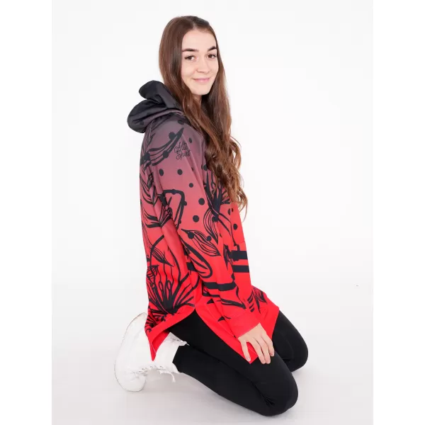  Hochwertiges Funktions-Sweatshirt für Damen ALTISPORT VOJ/ALW045MI03 ROT UND SCHWARZ 