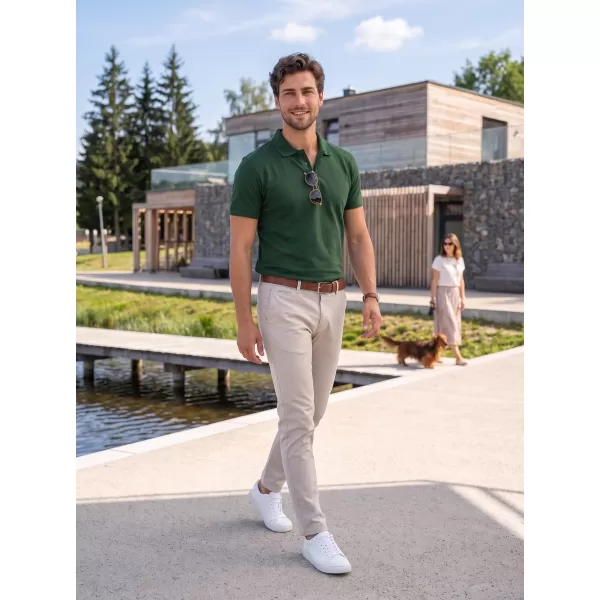  Herren-T-Shirt mit Kragen ALTISPORT NoPrint NP/ALM302 FLASCHENGRÜN 