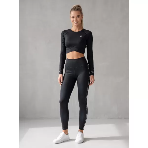  Hochwertiges Funktions-Crop-Top mit langen Ärmeln für Damen ALTISPORT VOJ/ALW000TR04 SCHWARZ 