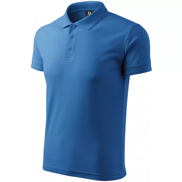  Herren-T-Shirt mit Kragen ALTISPORT NoPrint NP/ALM302 AZURBLAU 