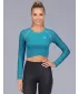 Hochwertiges Funktions-Crop-Top mit langen Ärmeln für Damen ALTISPORT VOJ/ALW000TR04 KEROSIN
