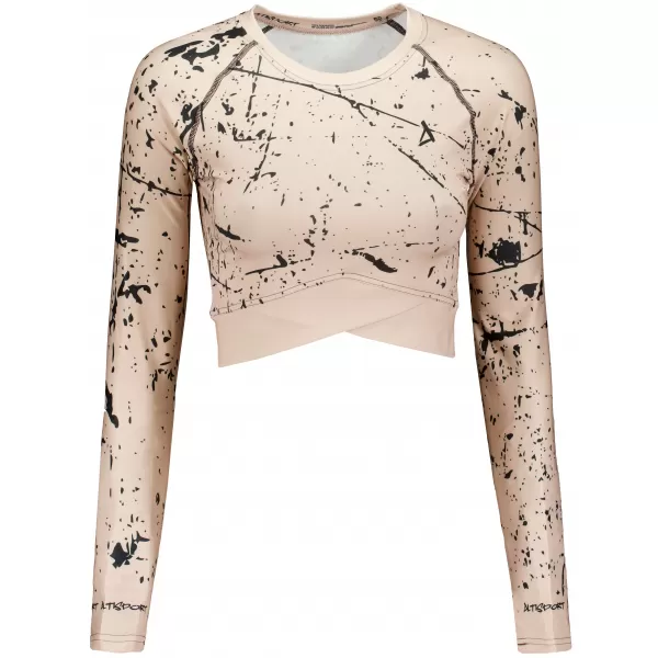  Hochwertiges Funktions-Crop-Top mit langen Ärmeln für Damen ALTISPORT VOJ/ALW034TR04 BRAUN 