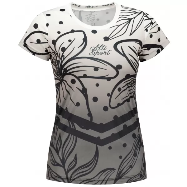  Hochwertiges Funktions-T-Shirt für Damen ALTISPORT VOJ/ALW045TR01 SCHWARZ UND WEIß 