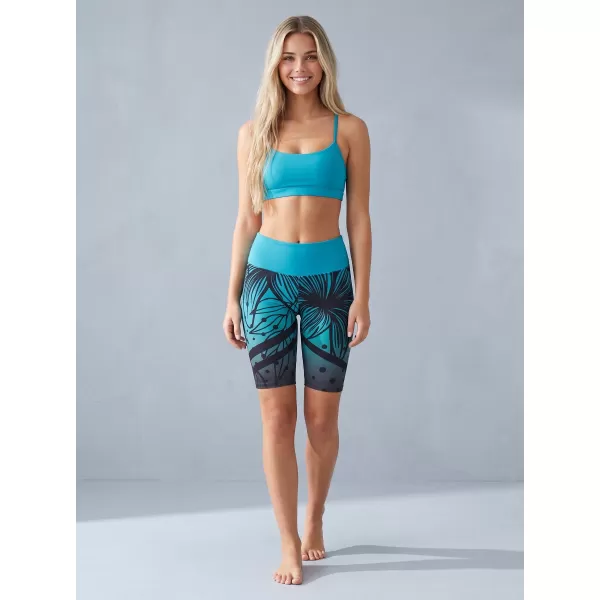  Hochwertige Damen-Funktionsleggings oberhalb des Knies ALTISPORT VOJ/ALW045LEG02 SMARAGD/SCHWARZ 