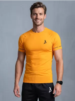 Hochwertiges Funktions-Kompressions-T-Shirt mit kurzen Ärmeln für Herren ALTISPORT VOJ/ALM000TR04 ORANGE