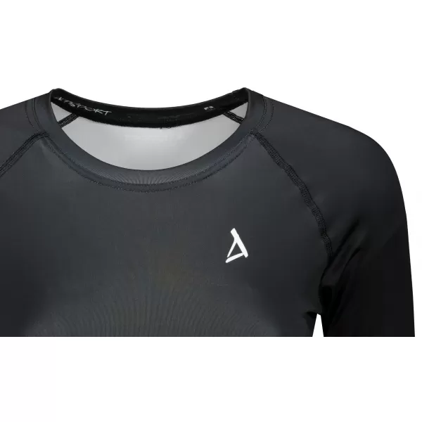  Hochwertiges Funktions-Crop-Top mit langen Ärmeln für Damen ALTISPORT VOJ/ALW000TR04 SCHWARZ 