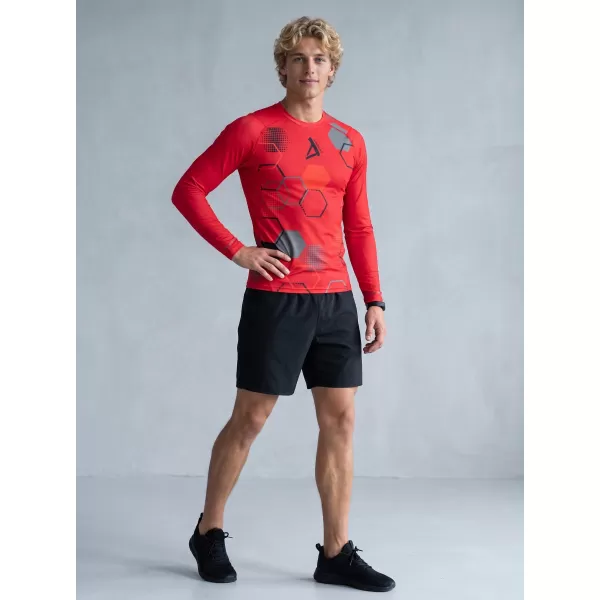  Hochwertiges funktionelles Kompressions-T-Shirt für Herren ALTISPORT VOJ/ALM037TR03 ROT 