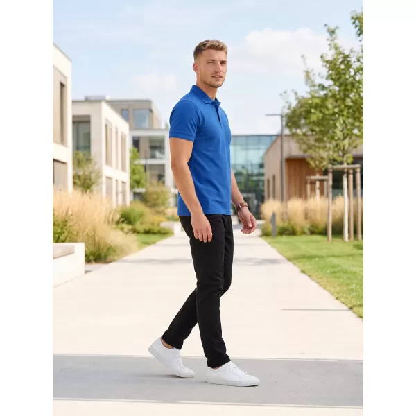  Herren-T-Shirt mit Kragen ALTISPORT NoPrint NP/ALM302 AZURBLAU 