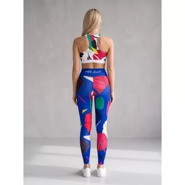  Lange Premium-Funktionsleggings für Damen ALTISPORT VOJ/ALW042LEG01 BLAU 