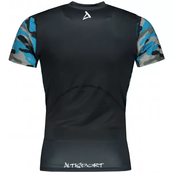  Hochwertiges Funktions-Kompressions-T-Shirt mit kurzen Ärmeln für Herren ALTISPORT VOJ/ALM038TR04 KEROSIN/SCHWARZ 