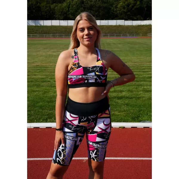  Premium-Sport-BH für Damen ALTISPORT VOJ/ALW041POD01 SCHWARZ 