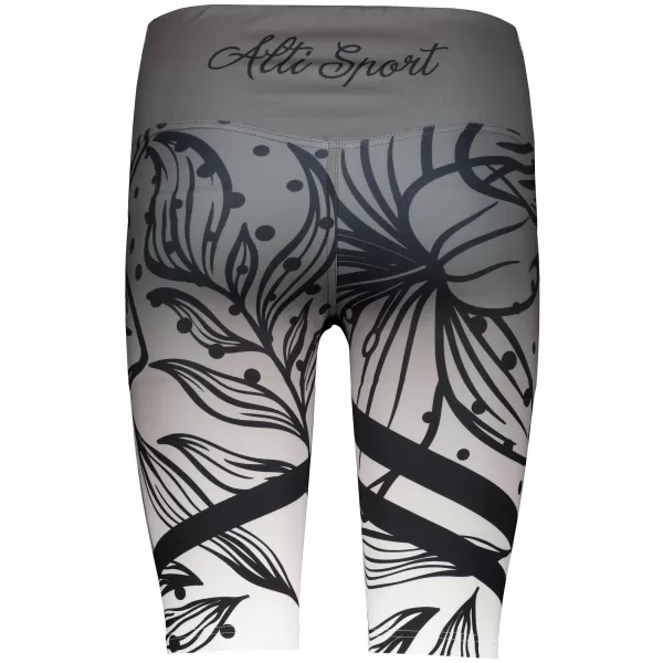  Hochwertige Damen-Funktionsleggings oberhalb des Knies ALTISPORT VOJ/ALW045LEG02 SCHWARZ UND WEIß 