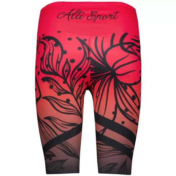  Hochwertige Damen-Funktionsleggings oberhalb des Knies ALTISPORT VOJ/ALW045LEG02 ROT UND SCHWARZ 