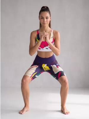 Hochwertige Damen-Funktionsleggings oberhalb des Knies ALTISPORT VOJ/ALW042LEG02 DUNKELBLAU