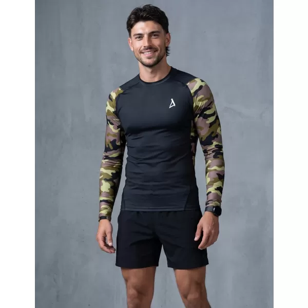  Funktionelle Kompression von Männern t -Shirt Premium ALTISPORT VOJ/ALM038TR03 SCHWARZ -GREEN 
