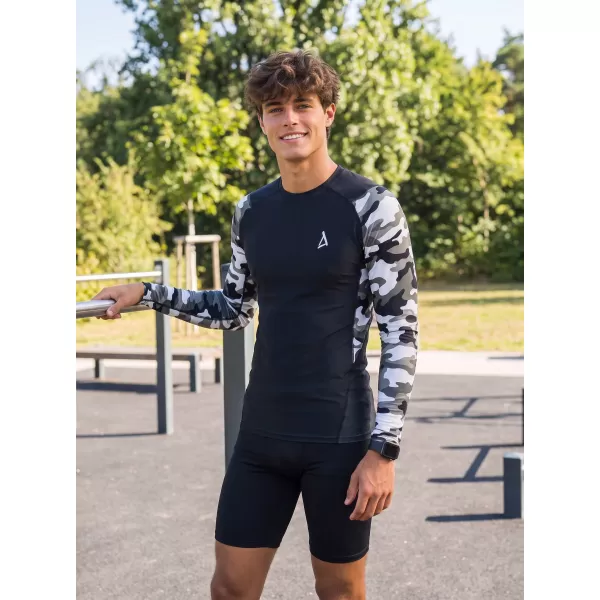  Funktionelle Kompression von Männern t -Shirt Premium ALTISPORT VOJ/ALM038TR03 SCHWARZ UND WEIß 