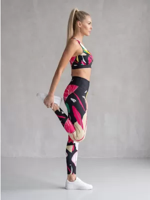 Lange Premium-Funktionsleggings für Damen ALTISPORT VOJ/ALW042LEG01 SCHWARZ