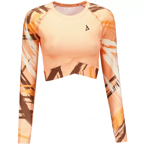  Hochwertiges Funktions-Crop-Top mit langen Ärmeln für Damen ALTISPORT VOJ/ALW039TR04 ORANGE 