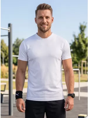 Funktions-T-Shirt für Herren ALTISPORT NoPrint NP/ALM421 WEIß