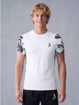 Hochwertiges Funktions-Kompressions-T-Shirt mit kurzen Ärmeln für Herren ALTISPORT VOJ/ALM039TR04 WEIß