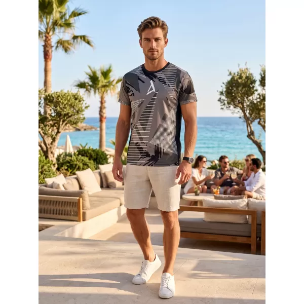  Funktionelles Premium-T-Shirt für Herren ALTISPORT VOJ/ALM044TR01 SCHWARZ UND WEIß 