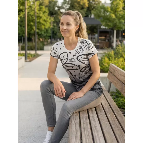  Hochwertiges Funktions-T-Shirt für Damen ALTISPORT VOJ/ALW045TR01 SCHWARZ UND WEIß 
