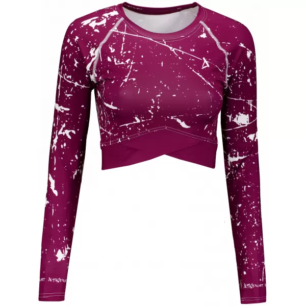  Hochwertiges Funktions-Crop-Top mit langen Ärmeln für Damen ALTISPORT VOJ/ALW034TR04 FUCHSIE 