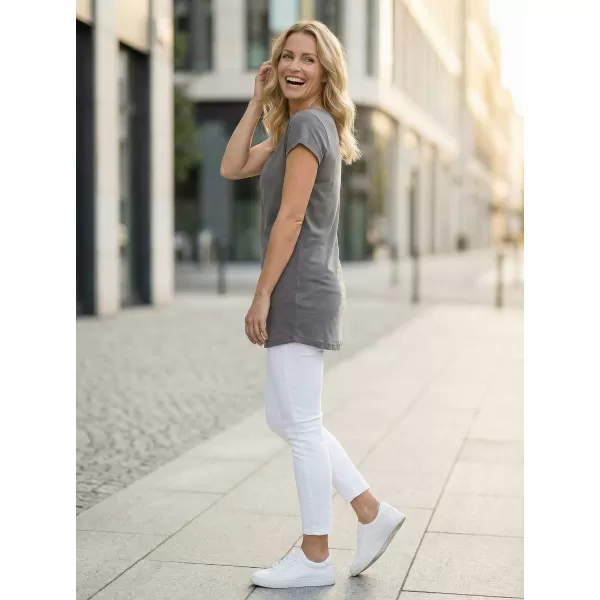  Langes T-Shirt für Damen ALTISPORT NoPrint NP/ALW321 STAHLGRAU 
