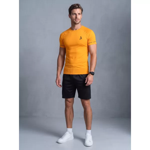  Hochwertiges Funktions-Kompressions-T-Shirt mit kurzen Ärmeln für Herren ALTISPORT VOJ/ALM000TR04 ORANGE 