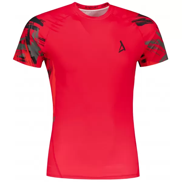  Hochwertiges Funktions-Kompressions-T-Shirt mit kurzen Ärmeln für Herren ALTISPORT VOJ/ALM039TR04 ROT 