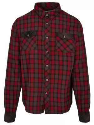 Hemd BRANDIT DUNCAN CHECKED BD4016 ROT/BRAUN