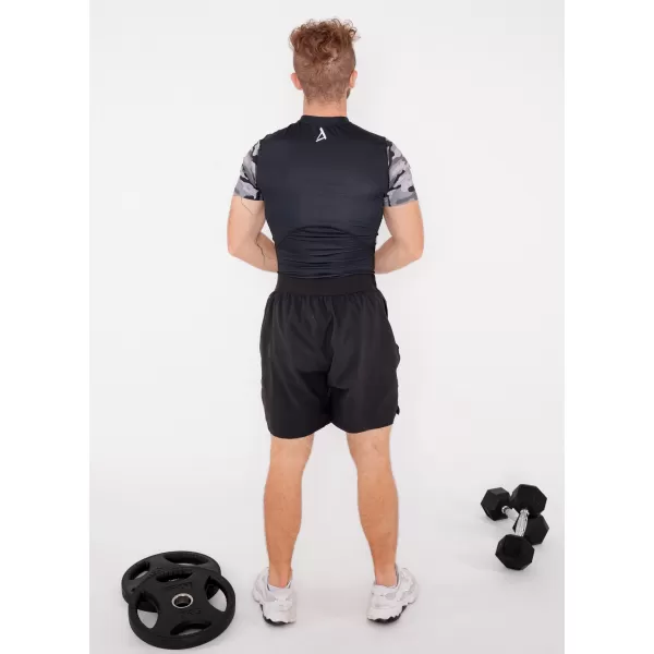  Hochwertiges Funktions-Kompressions-T-Shirt mit kurzen Ärmeln für Herren ALTISPORT VOJ/ALM038TR04 GRAU 