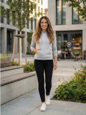 Damen-Sweatshirt ALTISPORT NoPrint NP/ALW579NJ GRAUES HEIDEKRAUT
