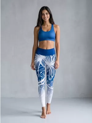 Lange Premium-Funktionsleggings für Damen ALTISPORT VOJ/ALW045LEG01 MARINEBLAU/WEIß