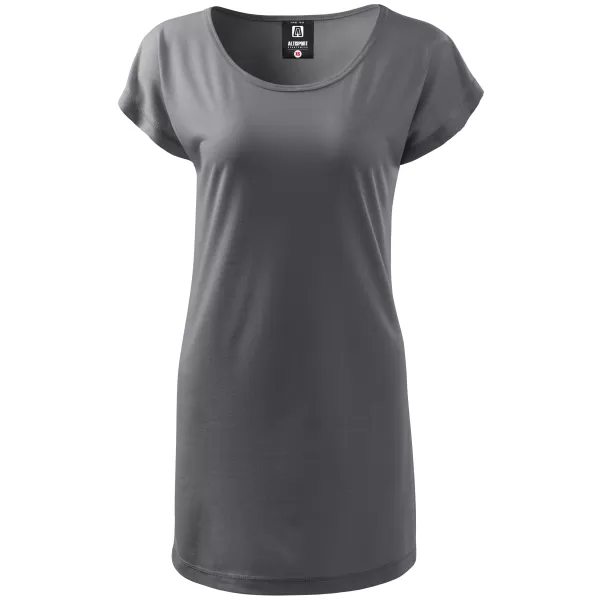  Langes T-Shirt für Damen ALTISPORT NoPrint NP/ALW321 STAHLGRAU 