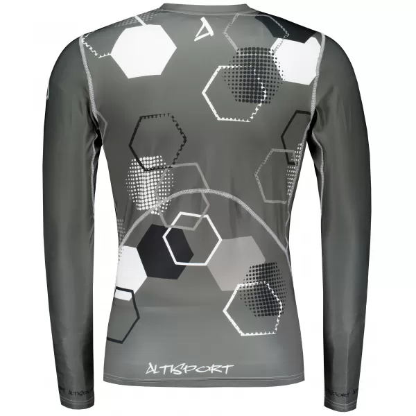  Hochwertiges funktionelles Kompressions-T-Shirt für Herren ALTISPORT VOJ/ALM037TR03 GRAU 
