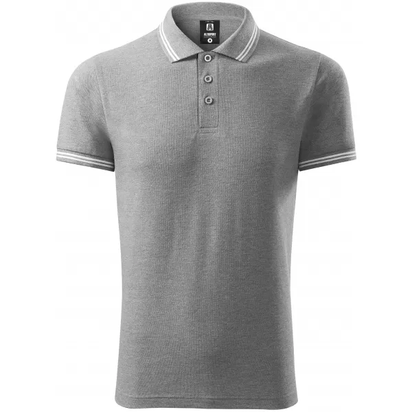  Herren-T-Shirt mit Kragen ALTISPORT NoPrint NP/ALM912 DUNKELGRAUE HIGHLIGHTS 