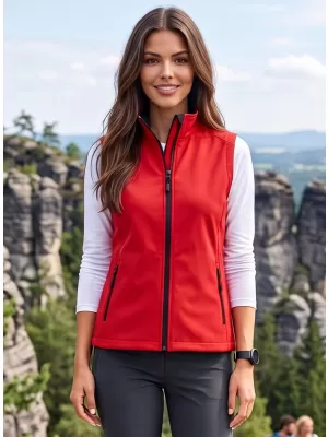 Softshellweste für Damen ALTISPORT NoPrint NP/ALW7211NJ ROT SCHWARZ