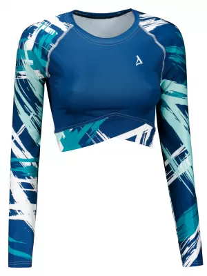 Hochwertiges Funktions-Crop-Top mit langen Ärmeln für Damen ALTISPORT VOJ/ALW039TR04 GEWOHNHEITEN