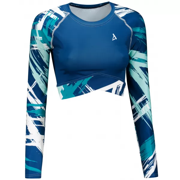 Hochwertiges Funktions-Crop-Top mit langen Ärmeln für Damen ALTISPORT VOJ/ALW039TR04 GEWOHNHEITEN 