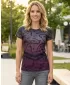 Hochwertiges Funktions-T-Shirt für Damen ALTISPORT VOJ/ALW045TR01 LILA/SCHWARZ