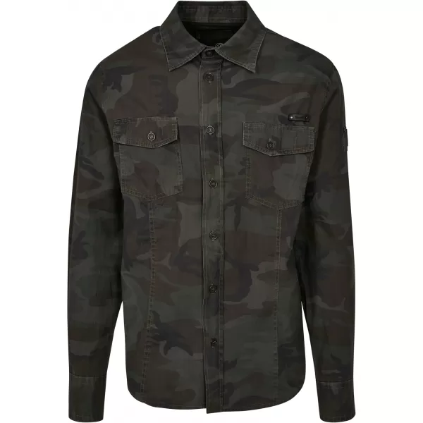  Hemd BRANDIT SLIM WORKER BD4005 OLIVE CAMO 