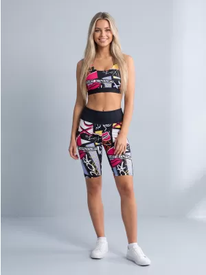 Hochwertige Damen-Funktionsleggings oberhalb des Knies ALTISPORT VOJ/ALW041LEG02 SCHWARZ