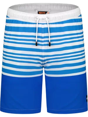 Badeshorts für Herren NORDBLANC ATLANTIC NBSPM8020 BÍLOMODRÁ WEIß BLAU