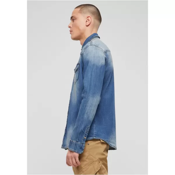  Hemd BRANDIT RILEY DENIM BD4020 BLAU GEWASCHEN 