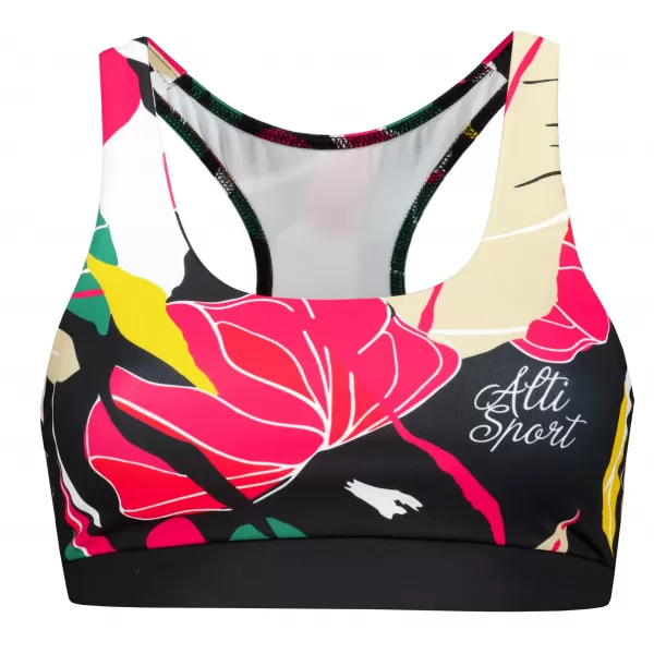  Premium-Sport-BH für Damen ALTISPORT VOJ/ALW042POD01 SCHWARZ 