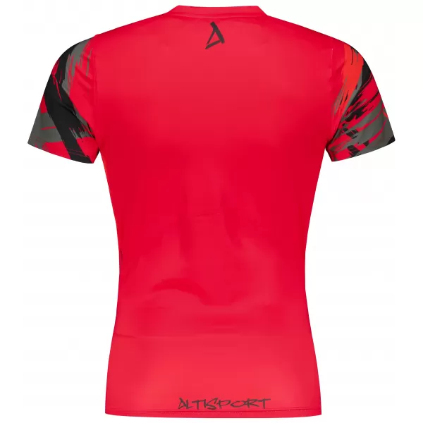  Hochwertiges Funktions-Kompressions-T-Shirt mit kurzen Ärmeln für Herren ALTISPORT VOJ/ALM039TR04 ROT 