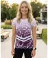 Hochwertiges Funktions-T-Shirt für Damen ALTISPORT VOJ/ALW045TR01 LILA/WEIß