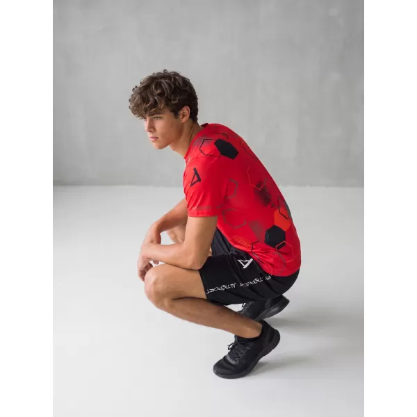  Hochwertiges Funktions-Kompressions-T-Shirt mit kurzen Ärmeln für Herren ALTISPORT VOJ/ALM037TR04 ROT 
